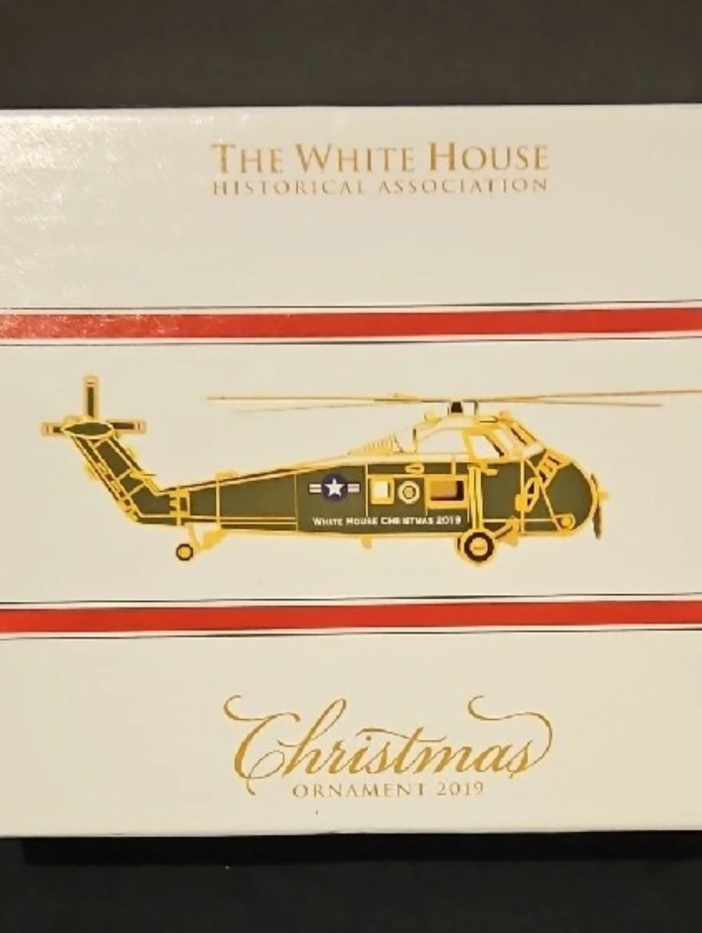 2019 White House Christmas Helicopter Ornament
